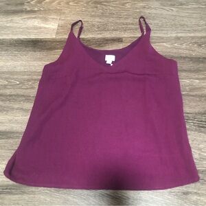 A New Day Target Purple Mulberry V-Neck Cami Tank Top - Size S - NWT
